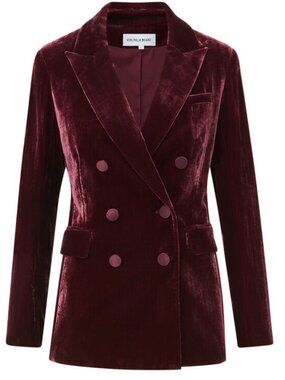 Veronica Beard Red Velvet Blazer
